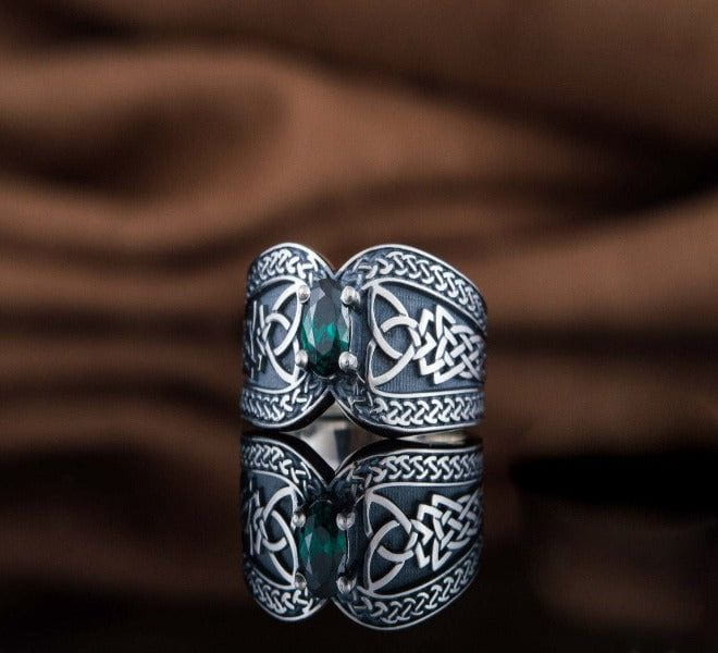 Handcrafted Viking-Inspired Norse Ring Sterling Silver