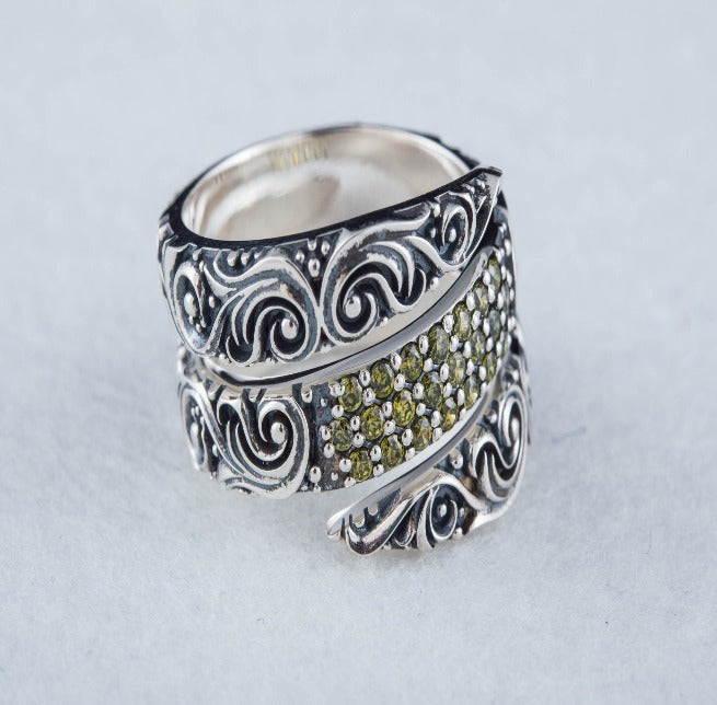 Norse Snake Style Spiral Ring in Sterling Silver-4