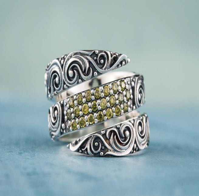 Norse Snake Style Spiral Ring in Sterling Silver-5