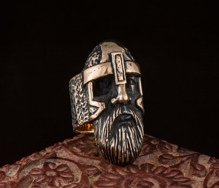 Odin Allfather Bronze Unique Viking Ring Norse Jewelry-1