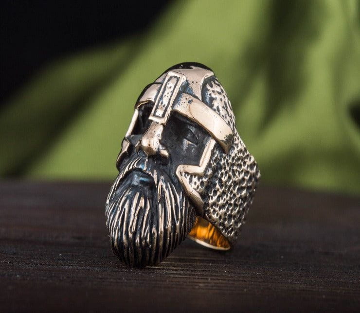 Odin Allfather Bronze Unique Viking Ring Norse Jewelry-2