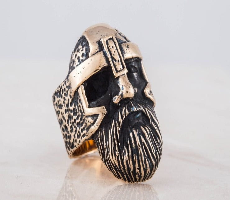 Odin Allfather Bronze Unique Viking Ring Norse Jewelry-5
