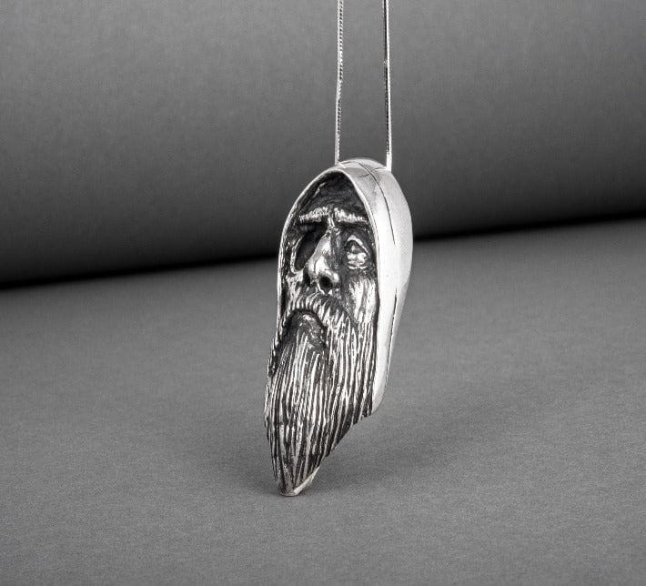 Odin Allfather Sterling Silver Pendant Viking Amulet-1