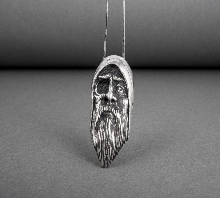 Odin Allfather Sterling Silver Pendant Viking Amulet-2