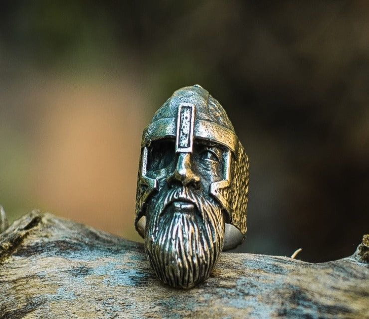 Odin Allfather Sterling Silver Unique Viking Ring Norse Jewelry-2