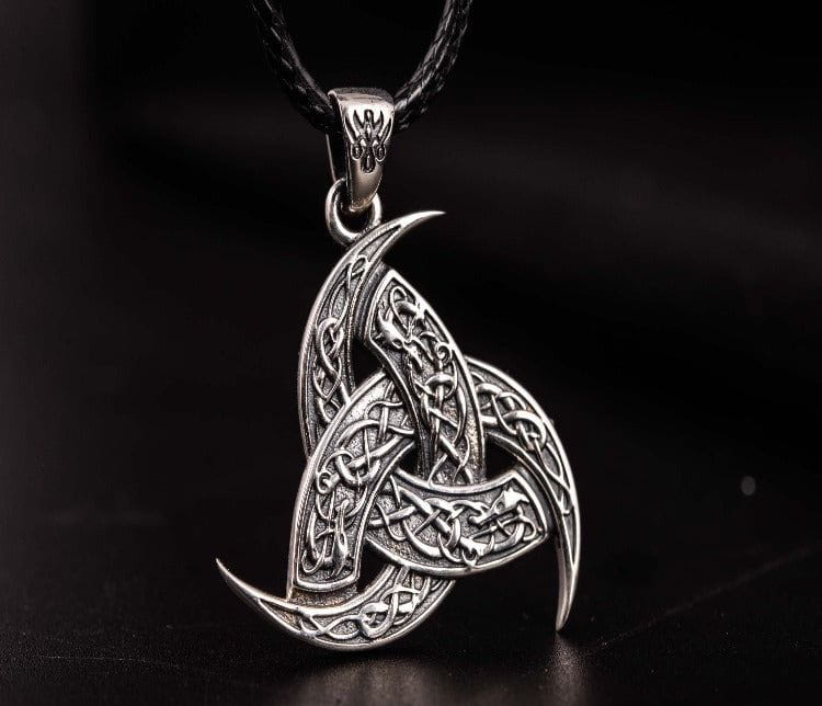 Odin Horn Pendant Sterling Silver Unique Jewelry-4