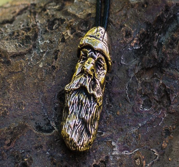 Old Viking Bronze Handmade Norse Pendant-3
