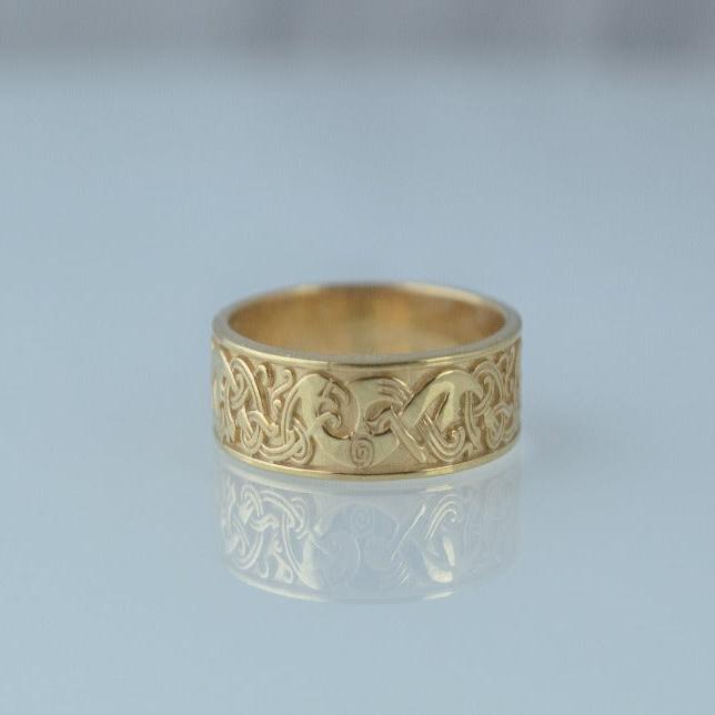 Ornament Ring Gold Handcrafted Jewelry-1
