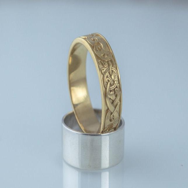 Ornament Ring Gold Handcrafted Jewelry-2