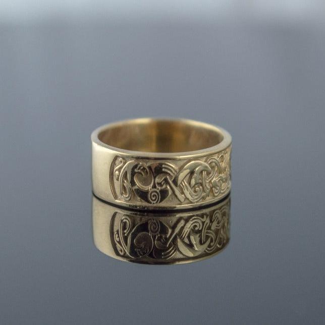 Ornament Ring Gold Handcrafted Jewelry-3