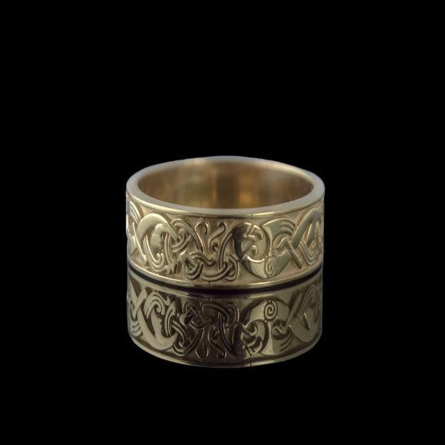 Ornament Ring Gold Handcrafted Jewelry-4