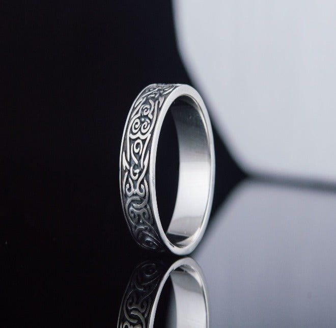 Ornament Style Ring Sterling Silver Handmade Jewelry-3
