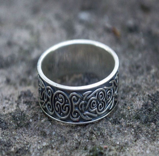 Ornament Style Ring Sterling Silver Handmade Jewelry-4
