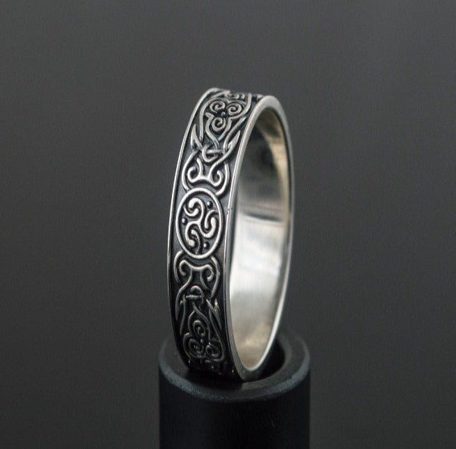 Ornament Style Ring Sterling Silver Handmade Jewelry-5