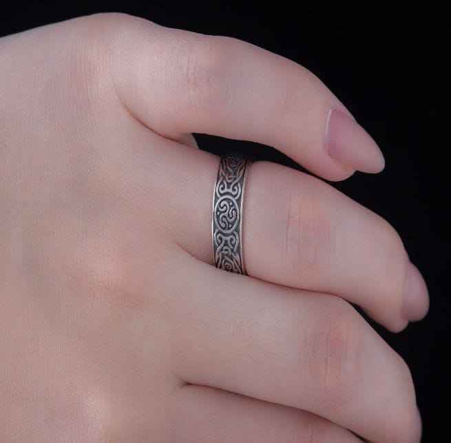 Ornament Style Ring Sterling Silver Handmade Jewelry-8