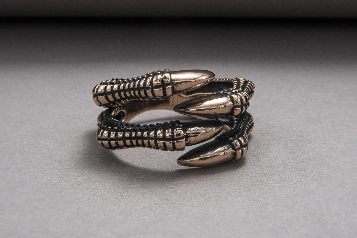 Paw with Claw Bronze Animal Ring-2