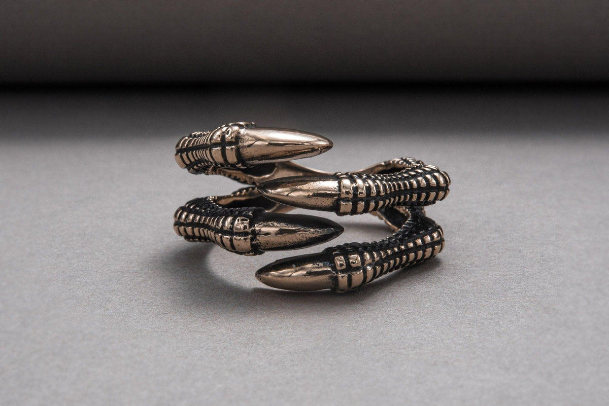 Paw with Claw Bronze Animal Ring-3
