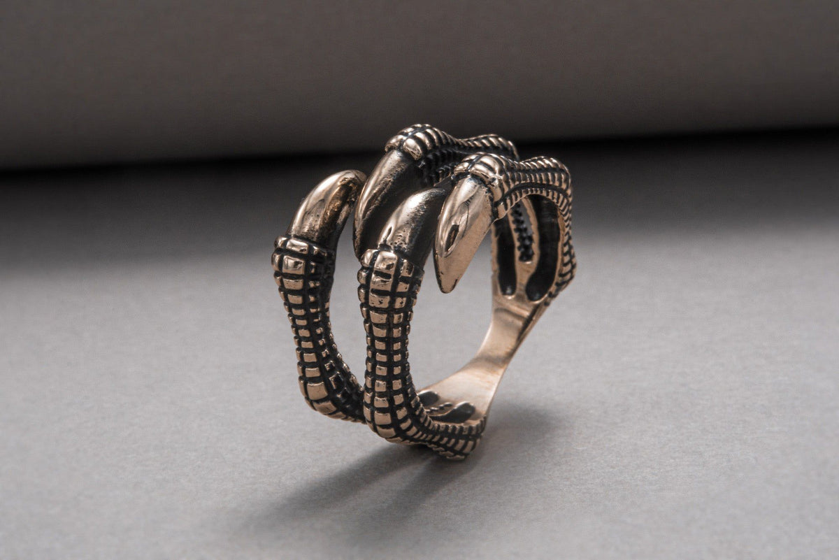 Paw with Claw Bronze Animal Ring-4