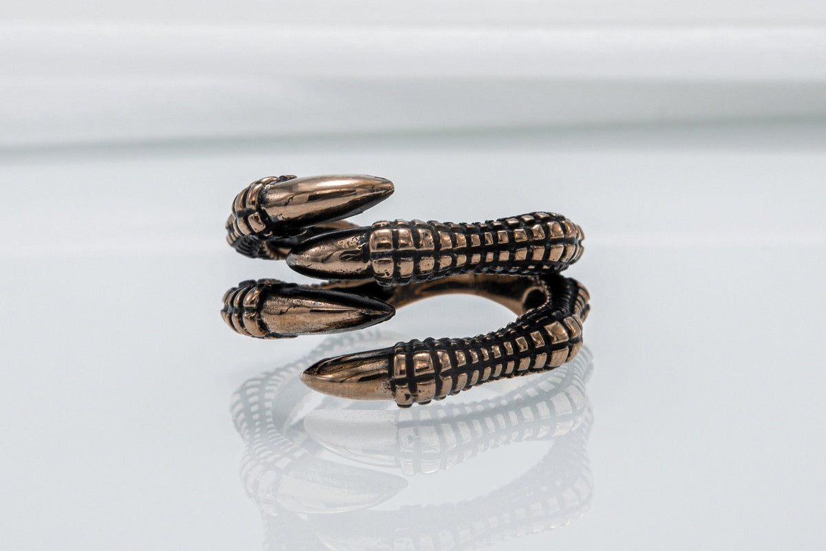 Paw with Claw Bronze Animal Ring-7