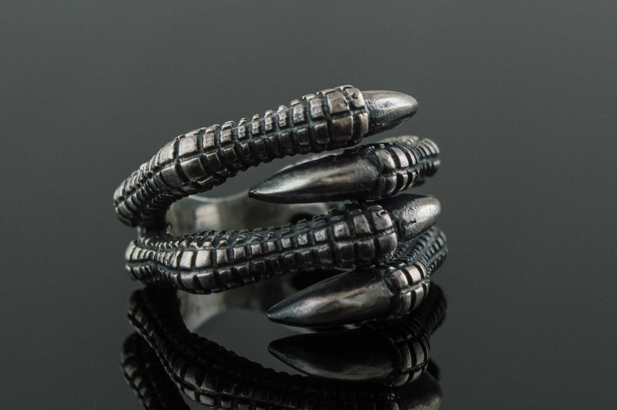 Paw with Claw Sterling Silver Animal Ring-1