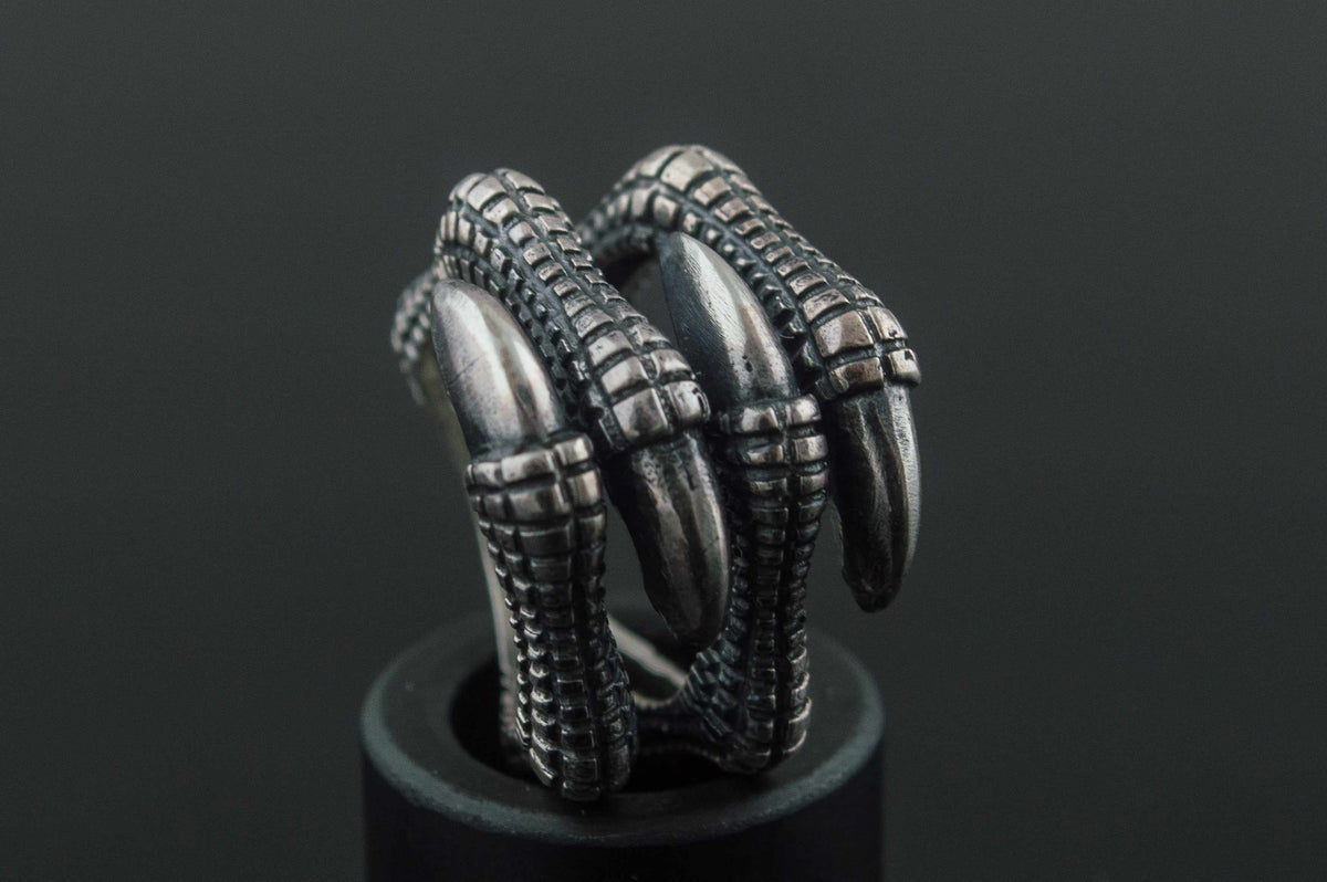Paw with Claw Sterling Silver Animal Ring-3