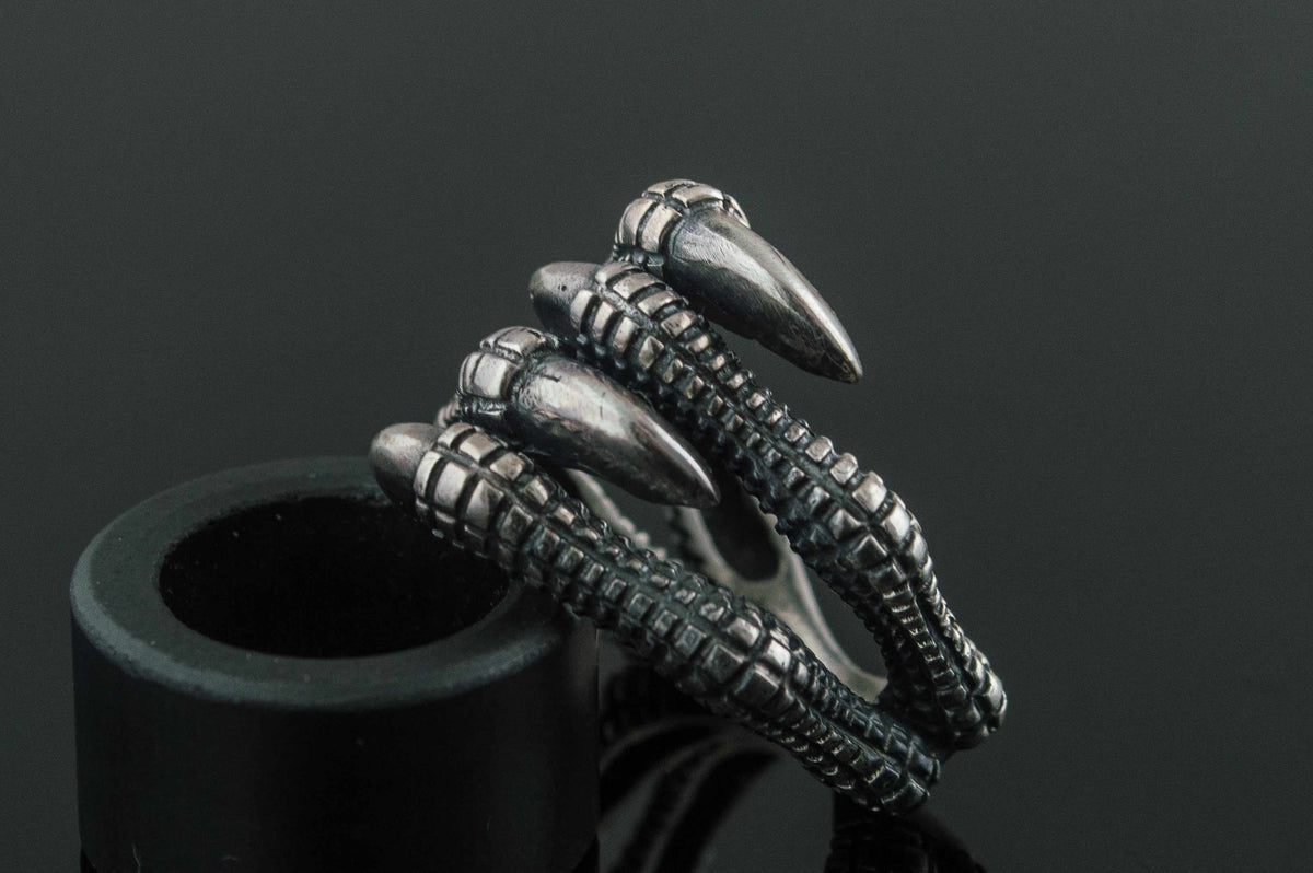 Paw with Claw Sterling Silver Animal Ring-4