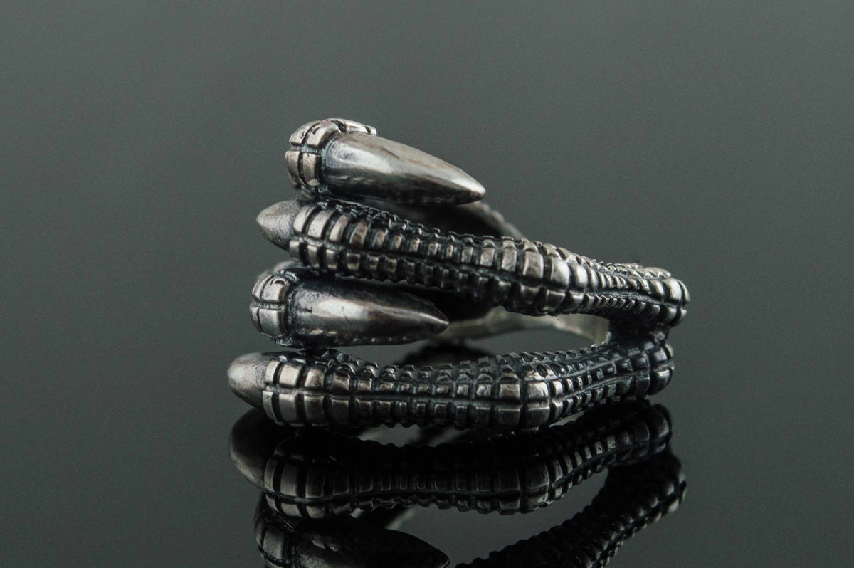 Paw with Claw Sterling Silver Animal Ring-6