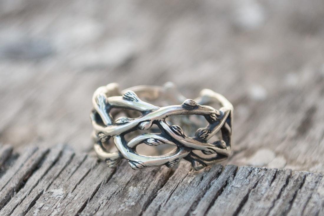 Plexus Branches Ring Sterling Silver Norse Jewelry-1