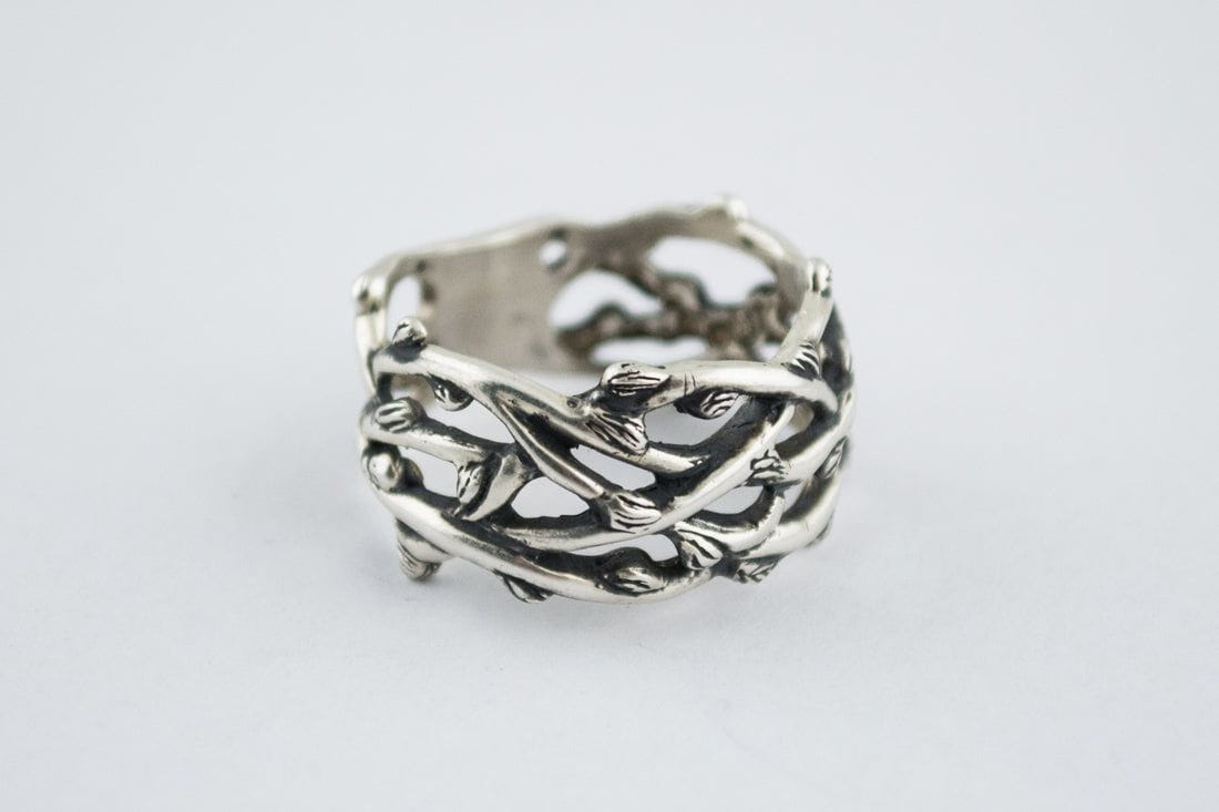 Plexus Branches Ring Sterling Silver Norse Jewelry-5