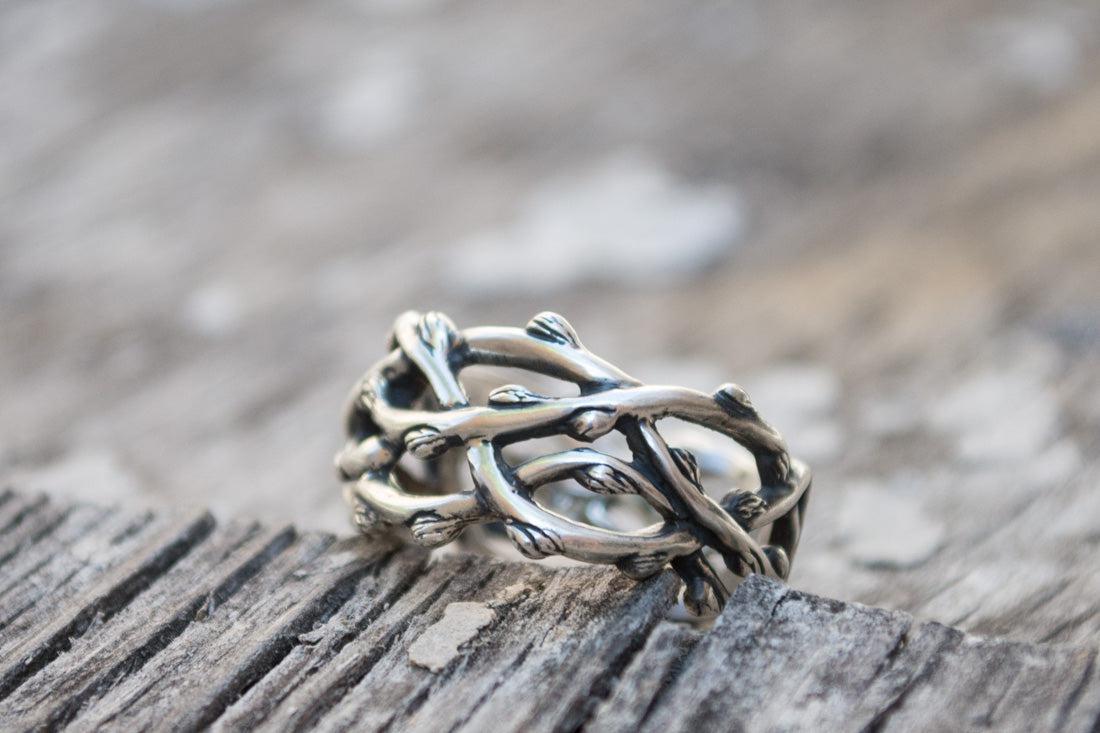 Plexus Branches Ring Sterling Silver Norse Jewelry-7