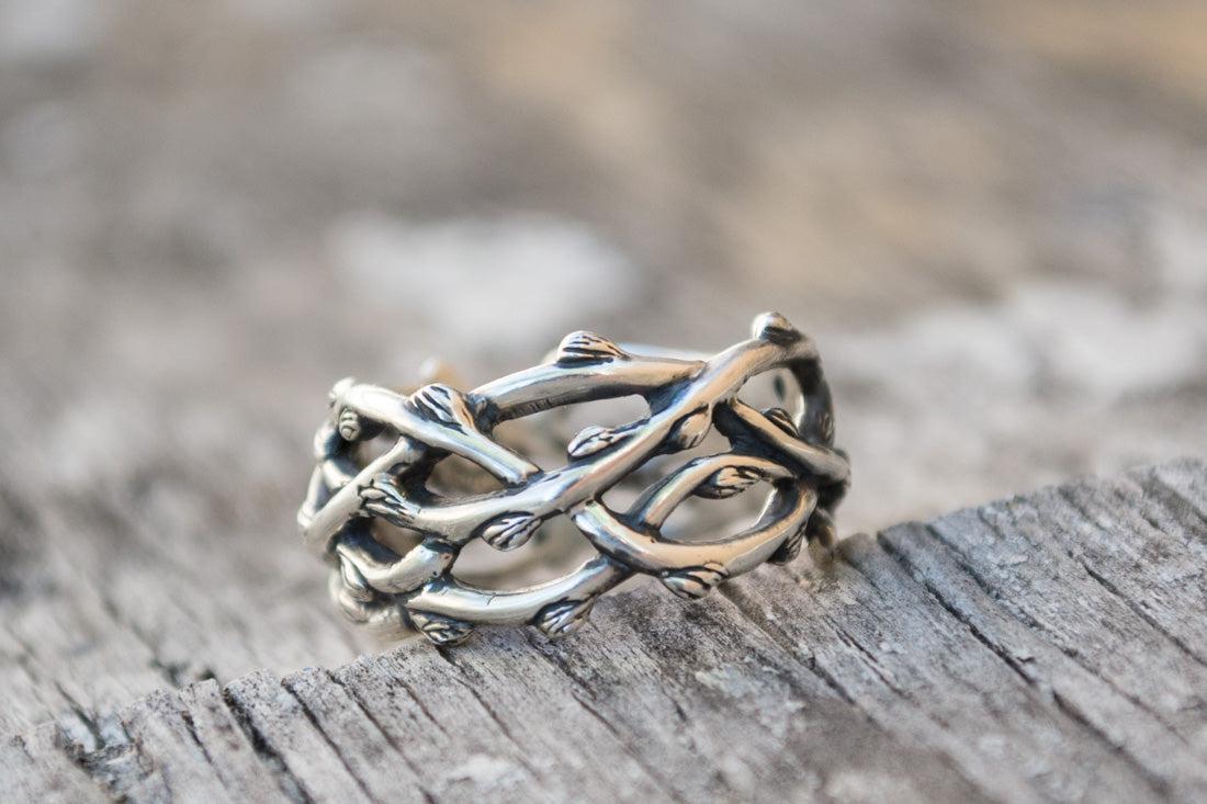 Plexus Branches Ring Sterling Silver Norse Jewelry-8
