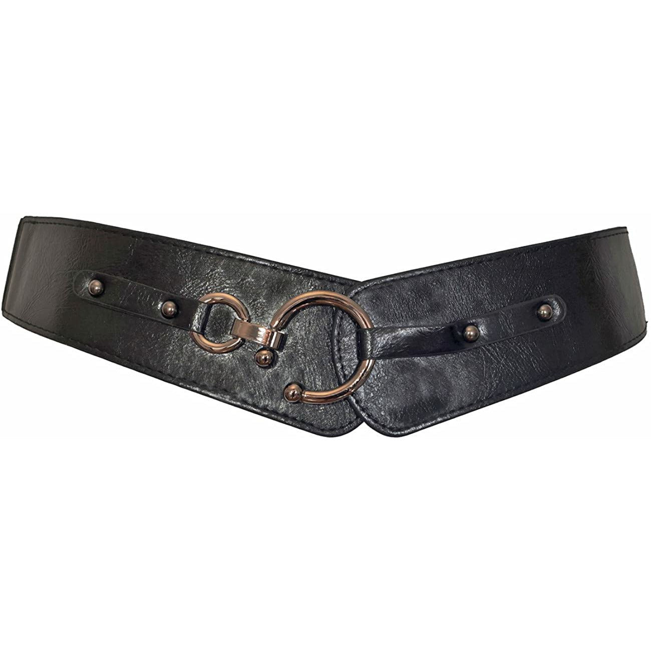 Plus Size Hook Buckle Faux Leather Belt