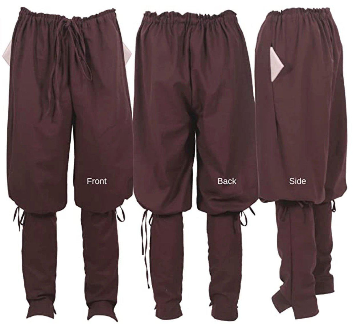 brown Viking LARP Linen Trousers