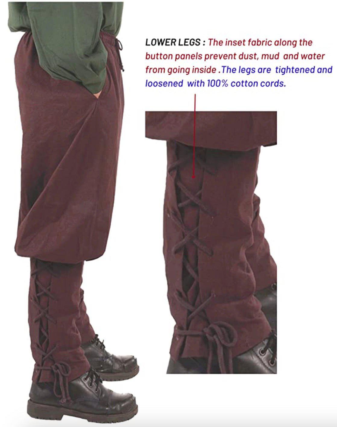 LARP Linen Latticework Trousers Viking 