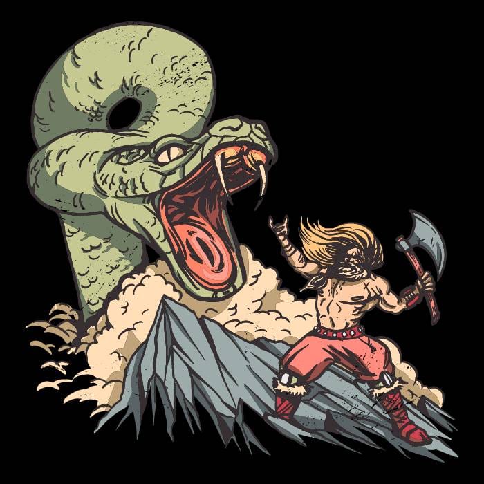 Ragnarok Battle with Jormungandr Shirt