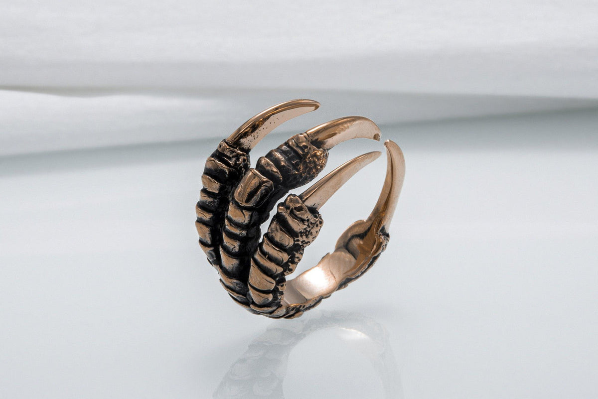 Raven Claw Bronze Animal Ring-2