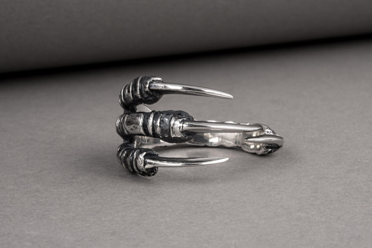Raven Claw Sterling Silver Animal Ring-2