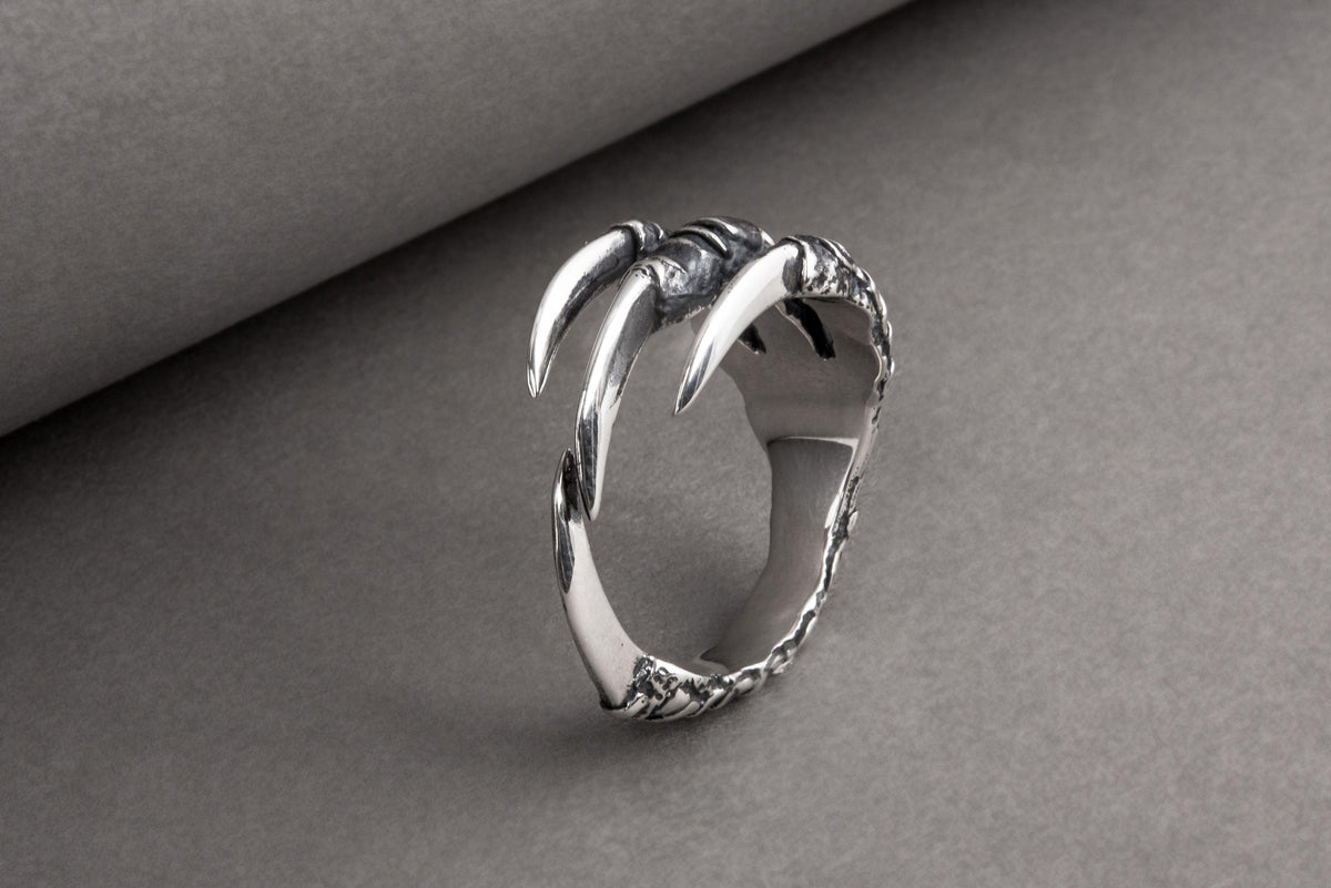 Raven Claw Sterling Silver Animal Ring-4