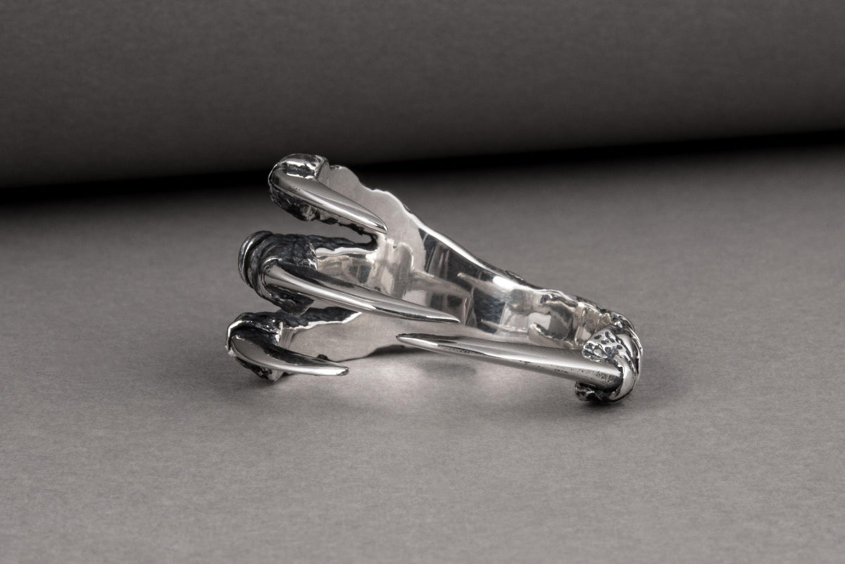 Raven Claw Sterling Silver Animal Ring-7