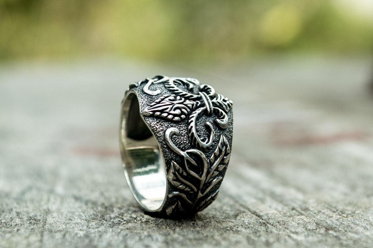 Ring with Heraldic Lilia Sterling Silver Handcrafted Jewelry-2