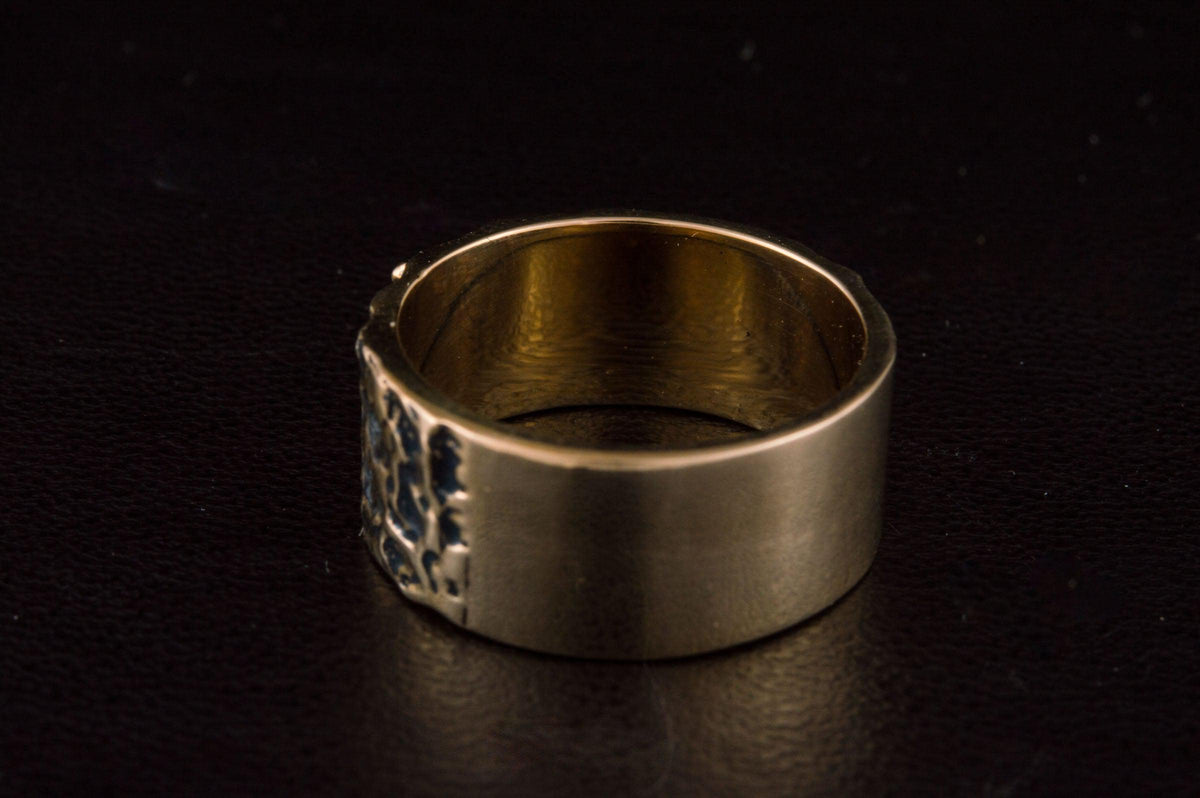 Ring with Jolly Roger Symbol Bronze Unique Jewelry-3