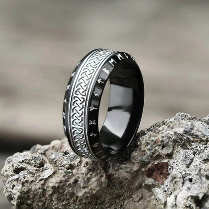 Rune Celtic Knot Stainless Steel Ring