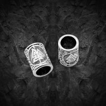 Set of 3 Viking Valknut Beard Beads-2