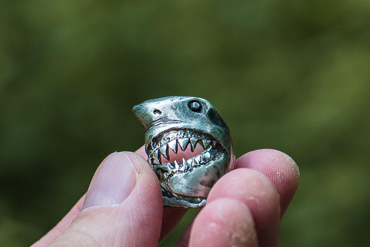 Shark Sterling Silver Animal Ring Unique Jewelry-1