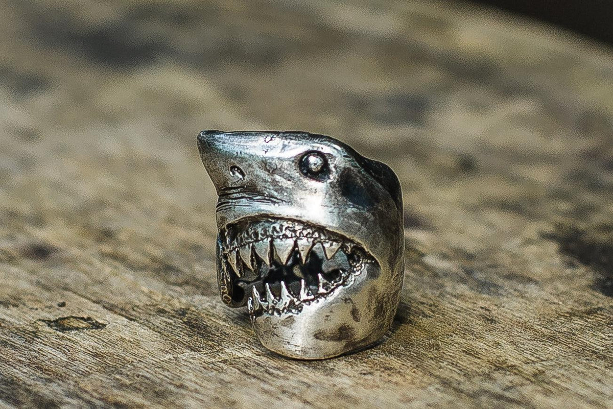 Shark Sterling Silver Animal Ring Unique Jewelry-2