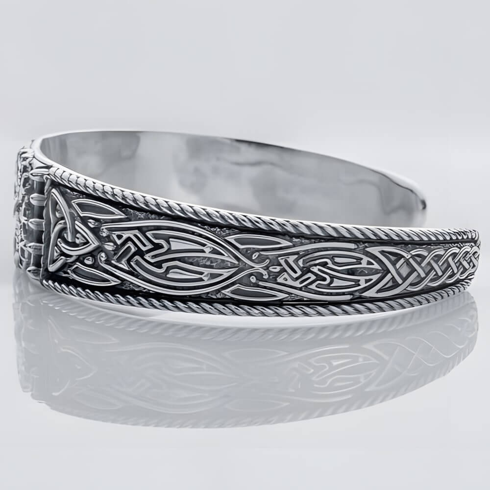 Viking Helm of Awe – Silver Cuff Bracelet