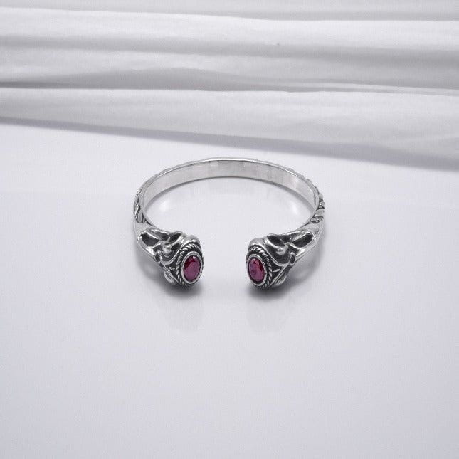 Silver Viking Torc Bracelet 