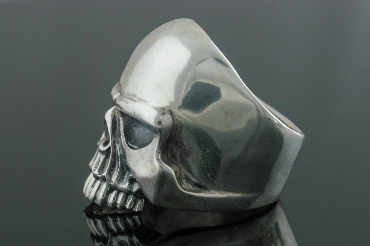 Skull Ring Sterling Silver Unique Biker Jewelry-1