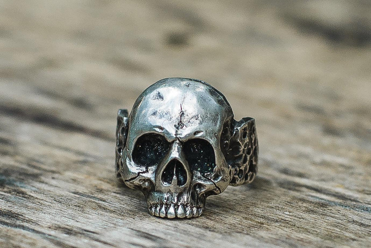 Skull Sterling Silver Biker Ring Unique Jewelry-1