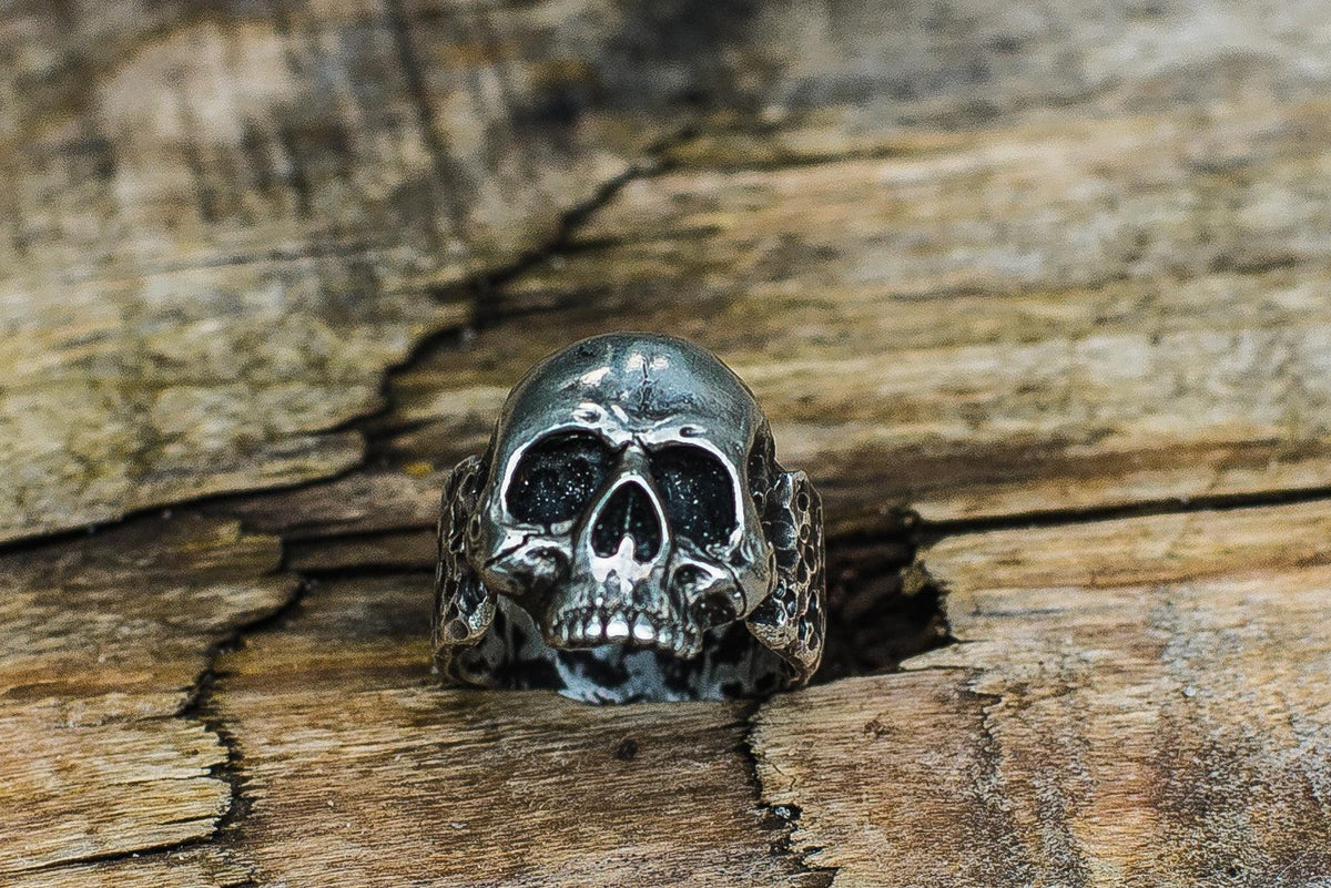 Skull Sterling Silver Biker Ring Unique Jewelry-2